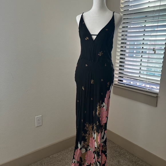 Free People Black Floral Maxi Dress - Picture 2 of 5
